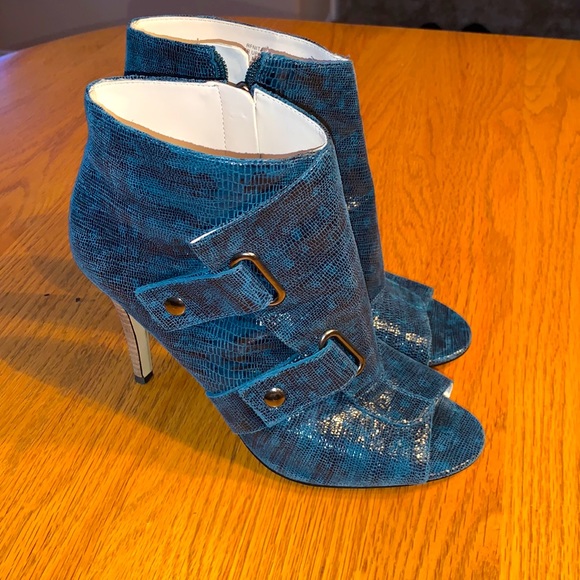 RACHEL Rachel Roy Shoes - Rachel Roy Open Toe Booties Animal Print Womens Size 7 1/2 M